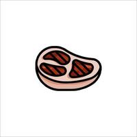 Steak icon in a line style on a white background vector