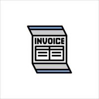 A simple invoice icon on a white background vector