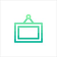 A square frame with a green and blue color vector