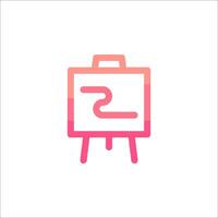 A pink and white logo with a white background vector