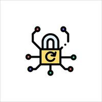 A lock with the letter c on it vector