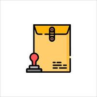 A letter with a stamp on it and a envelope vector