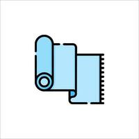 A roll of paper and scissors icon vector
