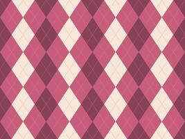 Elegant argyle pattern in soft pink and cream tones. Perfect for backgrounds, textiles, or branding. This classic design offers a sophisticated and timeless aesthetic. vector