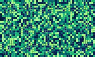 Abstract mosaic pattern of teal, green, and dark blue squares. Ideal for website backgrounds, tech presentations, or modern design projects. Represents data, technology, or pixelated art. vector