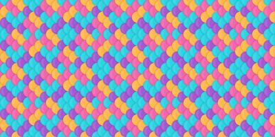 Vibrant abstract pattern with overlapping colorful scales. Perfect for textile design, website backgrounds, or playful branding. This cheerful, geometric design evokes a sense of energy and fun. vector