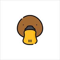 A duck with a yellow beak and a black nose vector