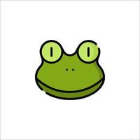 A cartoon frog with big eyes on a white background vector