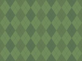 Elegant green argyle diamond pattern. Sophisticated texture ideal for backgrounds, website design, or fashion projects. Subtle and stylish, conveying a sense of classic refinement. vector