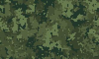 Abstract digital camouflage pattern in dark greens. Perfect for backgrounds, textiles, or militarythemed designs. Seamless texture ideal for website design, print, and apparel. vector