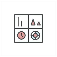 A simple icon of a clock, a clock and a clock vector