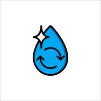 Water drop icon with a star and arrow vector