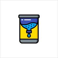 A jar with liquid in it on a white background vector