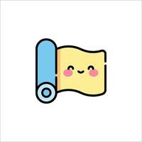 A cartoon roll of toilet paper with a smiley face vector