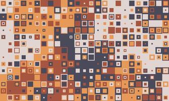 Abstract geometric background with a vibrant mosaic of earthytoned squares. Perfect for website banners, presentations, or textile design. vector