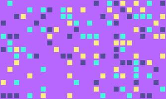 Vibrant abstract pixel art background. Perfect for websites, presentations, or social media. A playful, modern design featuring pastel squares on a purple backdrop. vector