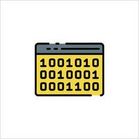 Binary code icon vector