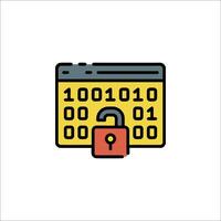 A calendar with a padlock on it vector