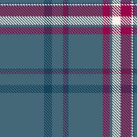 Stylish teal, burgundy, and white plaid pattern. Perfect for textile design, fashion, or website backgrounds. This textured, geometric design evokes a sense of warmth and tradition. vector