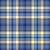 Seamless pastel plaid pattern in soft blue and yellow hues. Perfect for textile design, fashion, or website backgrounds. Evokes feelings of serenity and style. vector