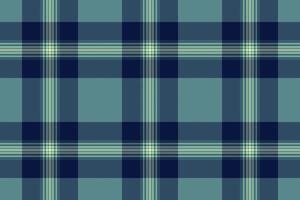 Geometric tartan fabric texture, aesthetic check plaid background. Mother seamless pattern textile in cyan and dark colors. vector