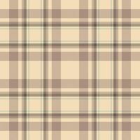 Elegant cream and brown plaid pattern. Perfect for textile design, wallpaper, or website backgrounds. This subtle, timeless design evokes feelings of warmth and sophistication. vector
