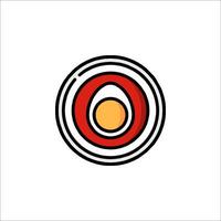 An egg in a circle logo vector
