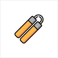 A pair of orange jump ropes on a white background vector