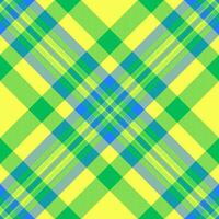 Vibrant yellow, green, and blue plaid pattern. Perfect for textile designs, backgrounds, or summerthemed projects. This cheerful, seamless texture evokes feelings of energy and optimism. vector