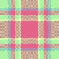Multicolored fabric texture, oilcloth tartan background pattern. Cozy plaid seamless check textile in red and green colors. vector