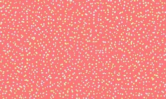 Vibrant coral background with scattered pastel confetti. Perfect for celebratory designs, adding a playful touch to websites, invitations, or textile patterns. vector