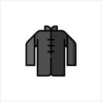 A black coat icon on a white background vector