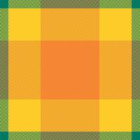 Rural pattern seamless background, many tartan check texture. Primary plaid textile fabric in yellow and orange colors. vector