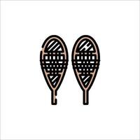 Two pairs of skis on a white background vector
