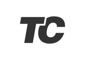 TC Techno Editable Font Logo For Corporate Branding. Bold, Futuristic Design With Unique Typographic Ideas. Minimal Custom Type And Dynamic Letter vector