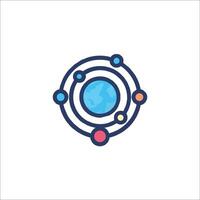 An abstract logo with a planet and a globe vector