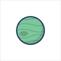 A planet icon in a flat style vector