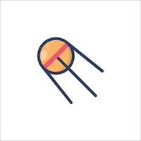 A ball with a red line on it vector