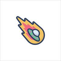 A cartoon character flying through space vector