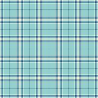 Effect plaid check fabric, dress pattern tartan background. Simplicity textile seamless texture in light and cyan colors. vector