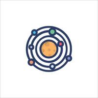 The planets are in a circle with a planet in the center vector