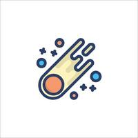 A rocket icon with a rocket and stars vector