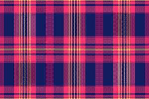 Cowboy check textile, rug background fabric seamless. Windowpane plaid tartan pattern texture in blue and red colors. vector