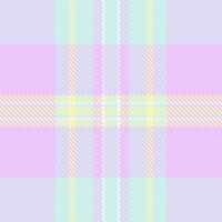 Ragged texture textile check, rural fabric plaid pattern. Scratch background seamless tartan in light and white colors. vector