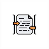 A document icon with a paper and an arrow vector