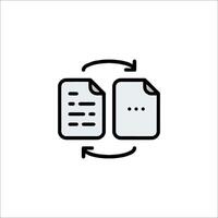 A document icon with a paper document and a paper clip vector