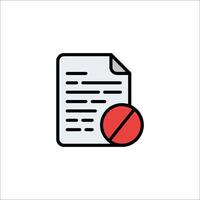 A document with a red pill on it vector