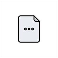 A document icon with a black outline vector