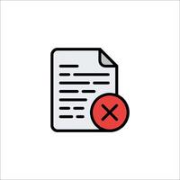 A document with a red cross on it vector