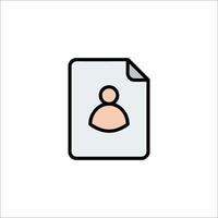 A person is in a file icon vector